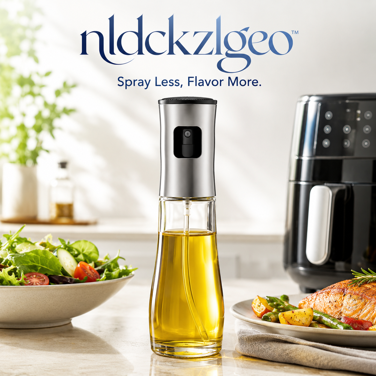 nldckzlgeo™ Oil Sprayer Bottle for Cooking, Olive Oil Mister for Air Fryer, Salad & Grill