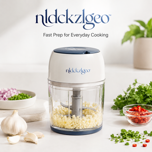 nldckzlgeo™ Compact Mini Food Chopper, 3-Cup Garlic Mincer & Vegetable Processor